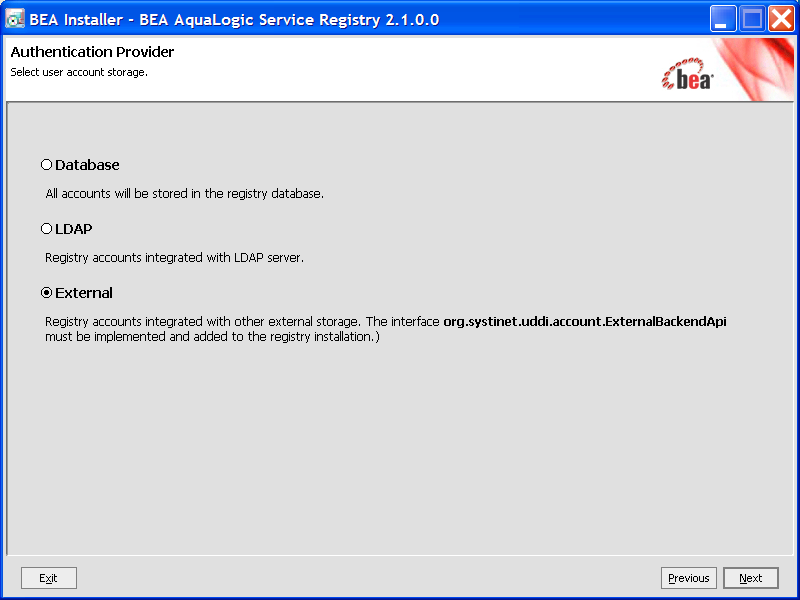 External and Advanced Account Settings Panel