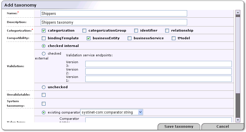 Add Taxonomy