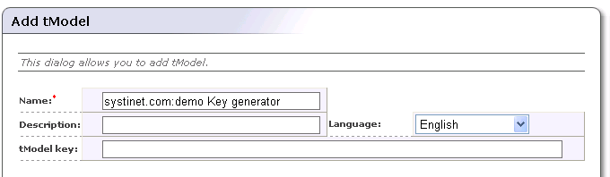 Add tModel