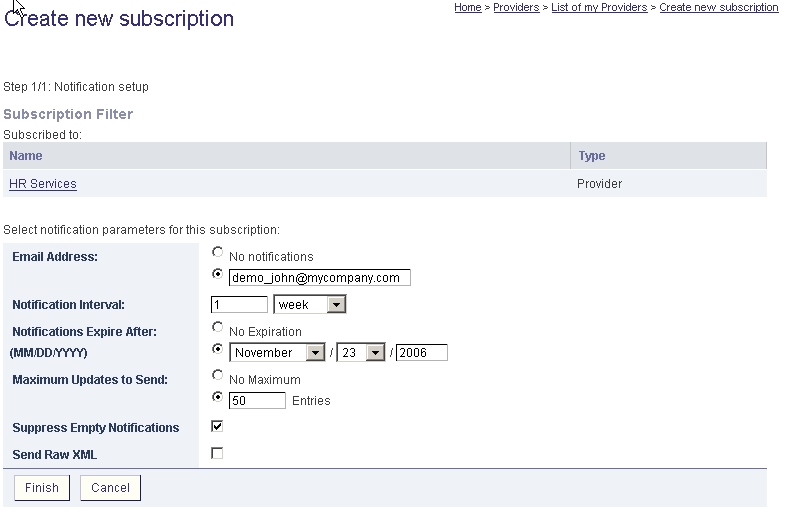 Create Subscription