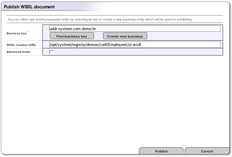 Publish WSDL