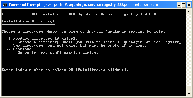 Choose Installation Directory