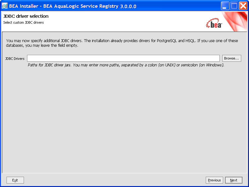Optional JDBC Driver