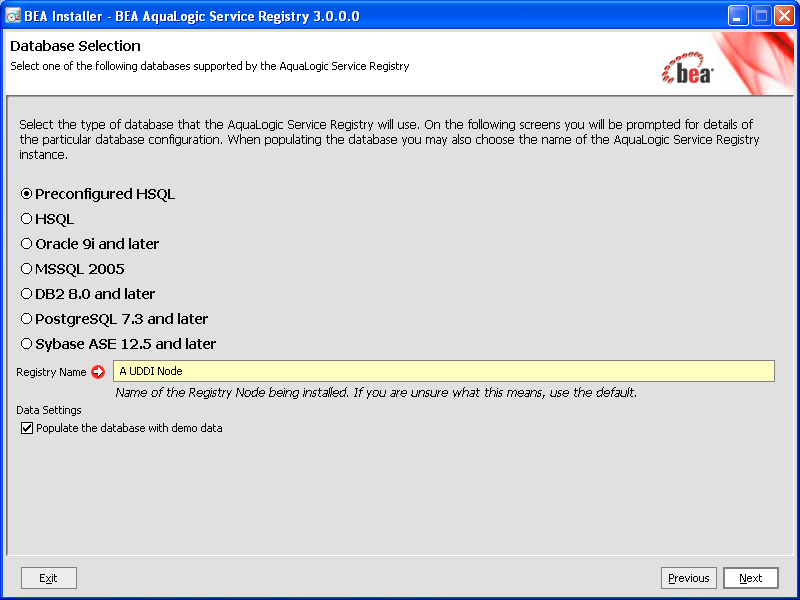 Select Database