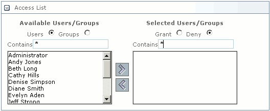 User/Group Chooser