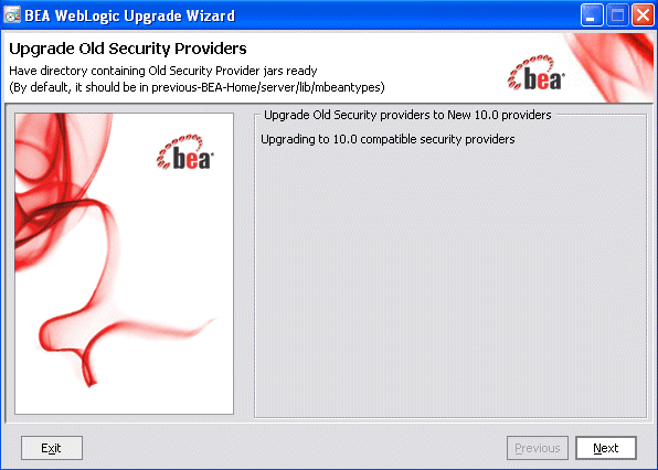 WebLogic Upgrade Wizard for Security Providers 