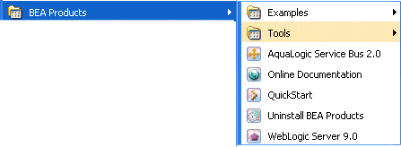 BEA Products Start Menu