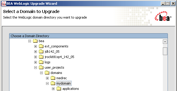 WebLogic Upgrade Wizard - Domain Upgrade