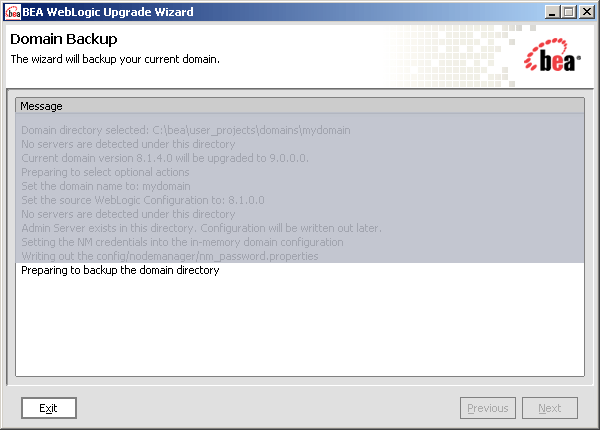 WebLogic Upgrade Wizard - Domain Upgrade