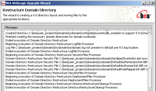WebLogic Upgrade Wizard - Domain Upgrade