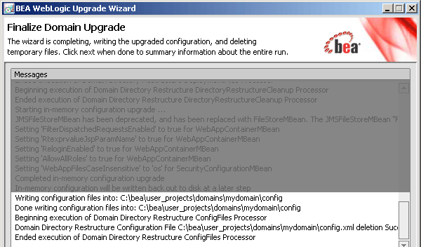 Domain Upgrade - Finalize Upgrade Domain