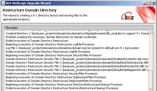 Domain Upgrade - Restructure Domain Directory