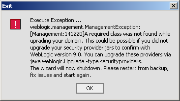 Domain Upgrade - Security Provider Error