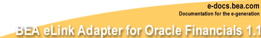 BEA eLink Adapter for Oracle Financials Release 1.1