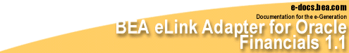 BEA eLink Adapter for Oracle Financials 1.1