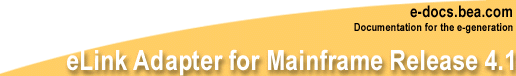 BEA eLink Adapter for Mainframe 4.1