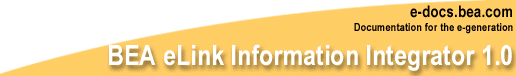 BEA eLink Information Integrator 1.0