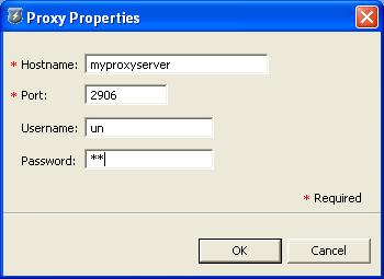 Proxy Properties Dialog Box