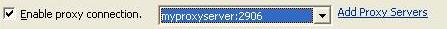 Added Proxy Server Selected
