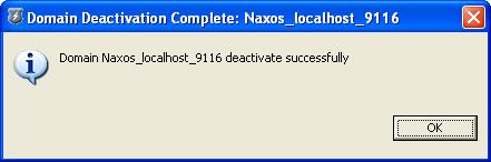 Deactivation Wizard Successful Completion Dialog Box