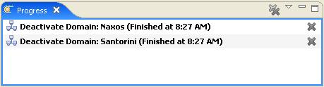 Deactivation Wizard Successful Completion Progress View