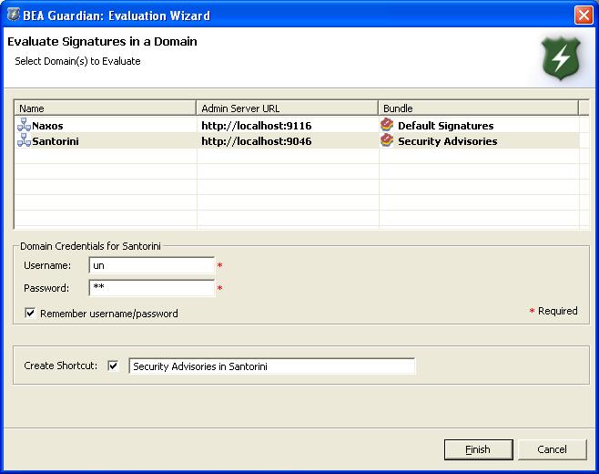 Evaluation Wizard Create Shortcut