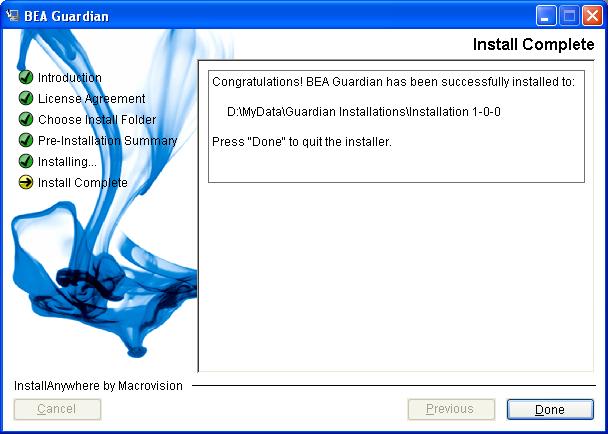 Installation Complete