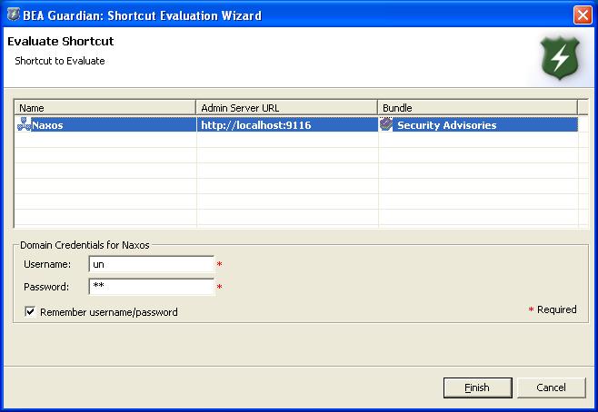 Shortcut Evaluation Wizard