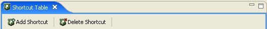 Shortcut Table Toolbar Buttons