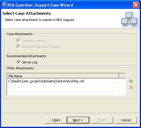 Support Case Wizard Select Case Attachments