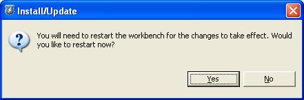Update Wizard Success, Restart Message