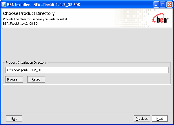 Choose Product Directory Window