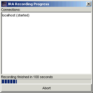 JRA Recording Progress Box