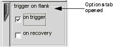 Trigger Threshold and Options Text Boxes