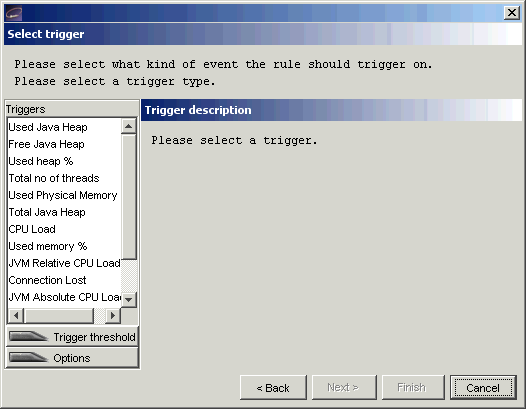 Select Trigger Dialog Box