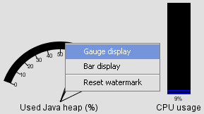  Gauge Context Menu (Bar Display Selected)