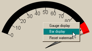 Gauge Context Menu (Bar Display Selected)