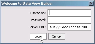 Data View Builder Login Dialog