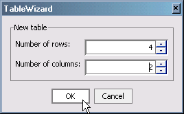 Creating a HTML Table in WebLogic Workshop