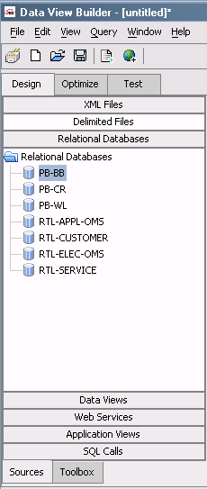 Liquid Data Sample Data Sources As Displayed in the Data View Builder 