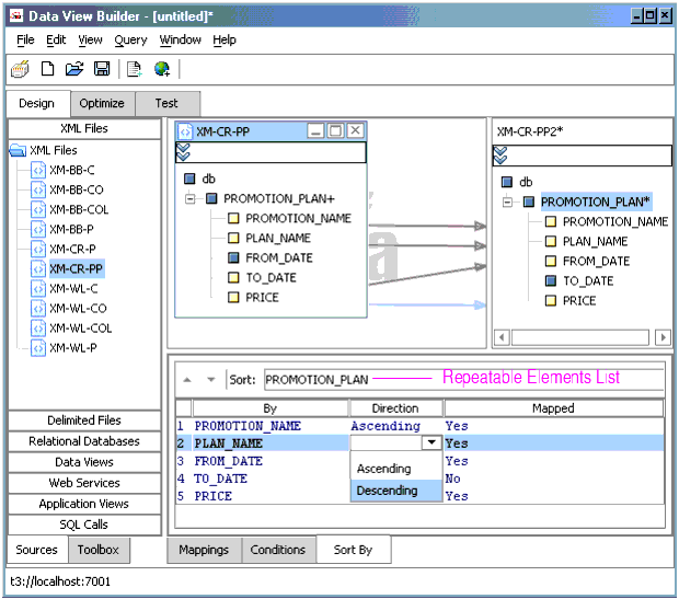 Sort By Tab Dialog Box