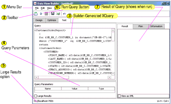 Data View Builder Test Mode