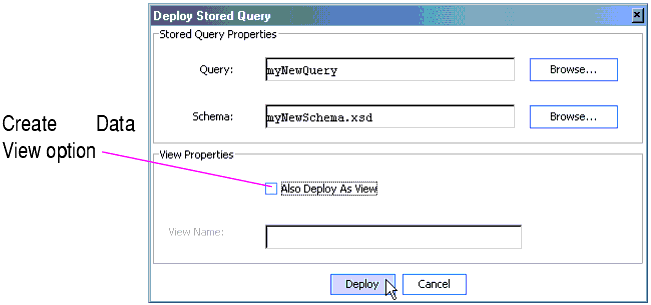 Deploy Query Dialog