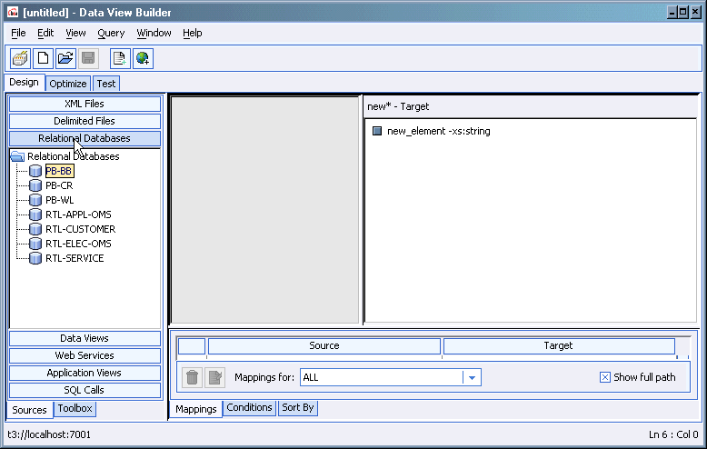 Starting Data View Builder