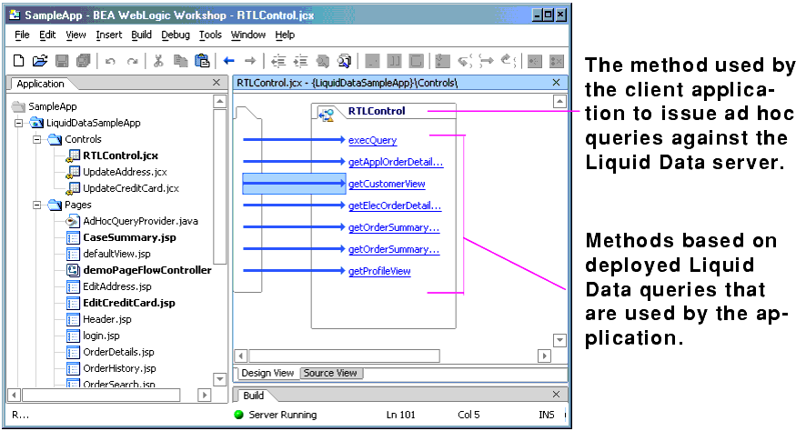 Design View of Liquid Data Control and Control Methods