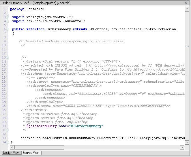 Source view of a Liquid Data Control