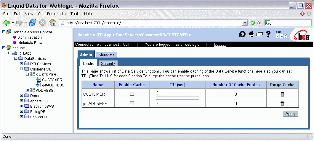 Enabling Caching by Function