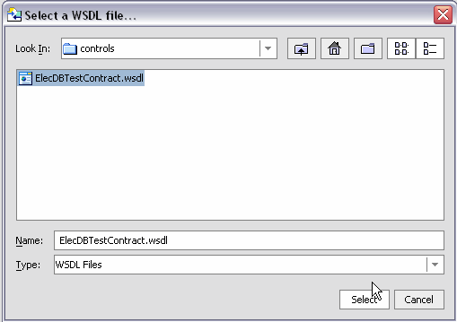 Selecting a Web Service .wsdl File