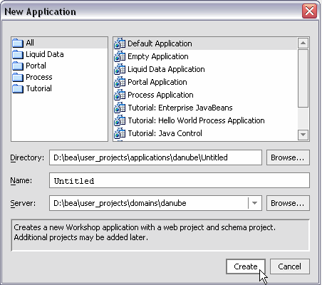 Creating a New Liquid Data Application
