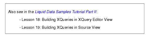 Sample Parameterized Function in the XQuery Editor